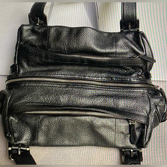 Cole Haan Black Pebble Leather Hobo Satchel Bag - Picture 13 of 13